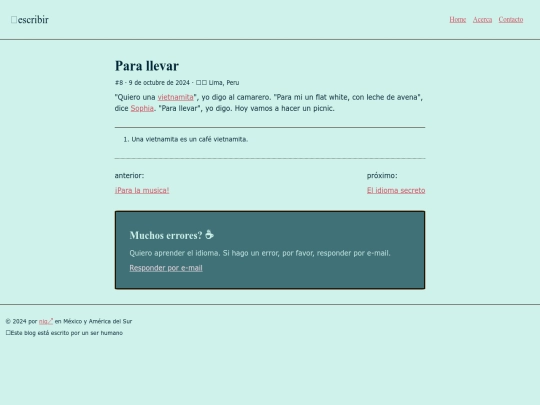 blog/para-llevar screenshot