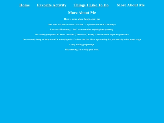 MoreAboutMe screenshot