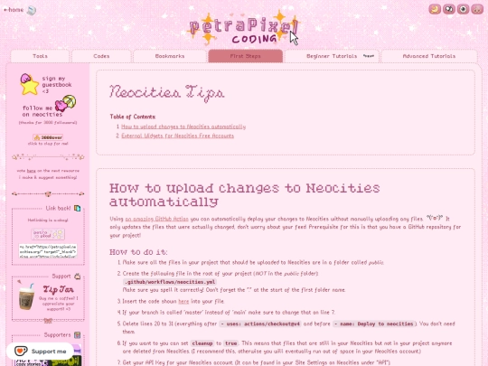 coding/neocities screenshot