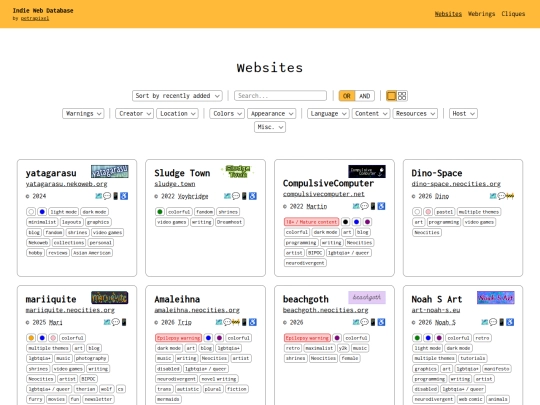 indiewebdb/websites screenshot