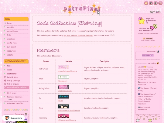 webring screenshot