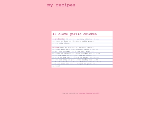 recipes/garlicchicken screenshot