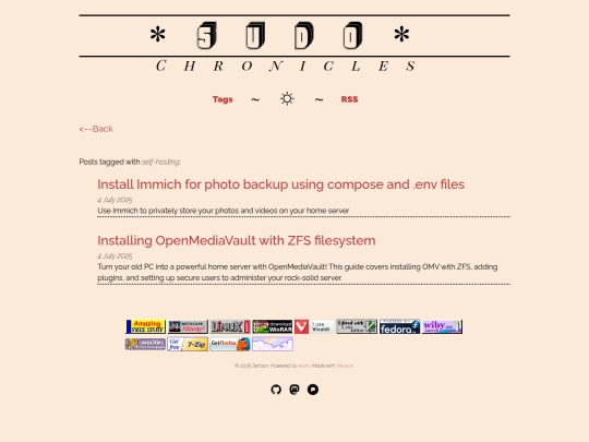 tags/self-hosting screenshot