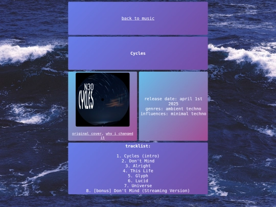music/cycles screenshot