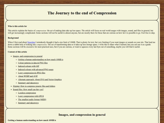 Articles/JourneyToCompression screenshot