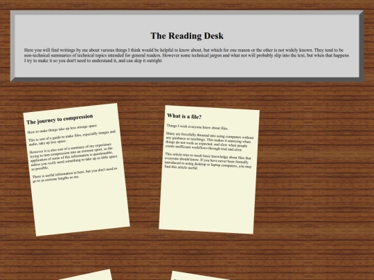Articles/ReadingDesk screenshot