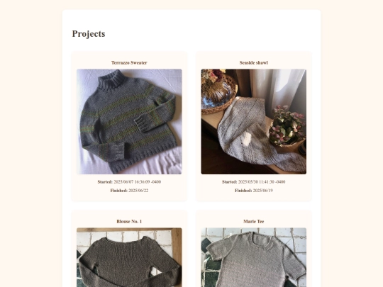 projects screenshot