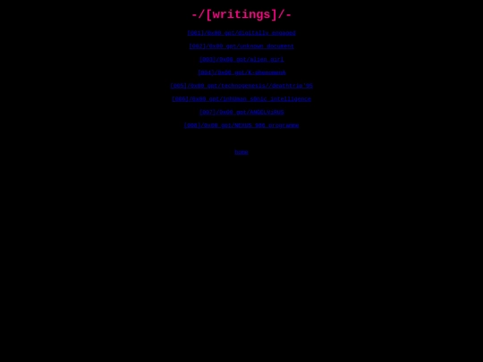 writings screenshot