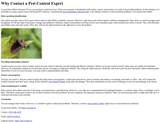 WhyContactaPestControlExpert screenshot
