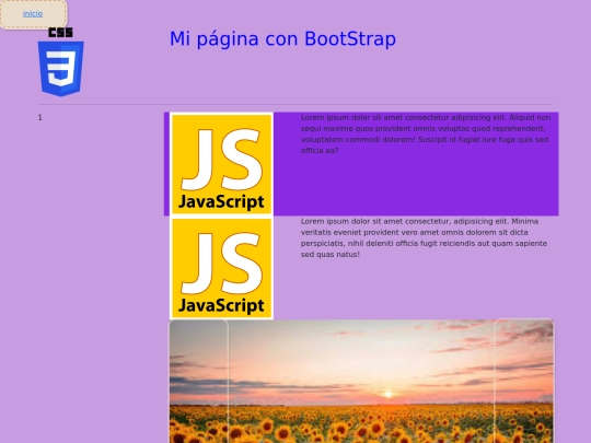 html/paginaBoostrap screenshot