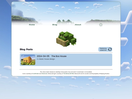 blog/posts screenshot