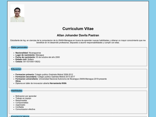 CV/cv screenshot