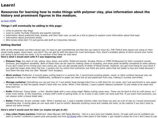 pages/learn screenshot