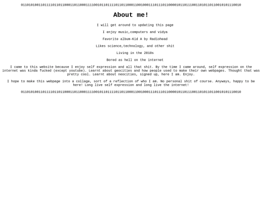 aboutme screenshot