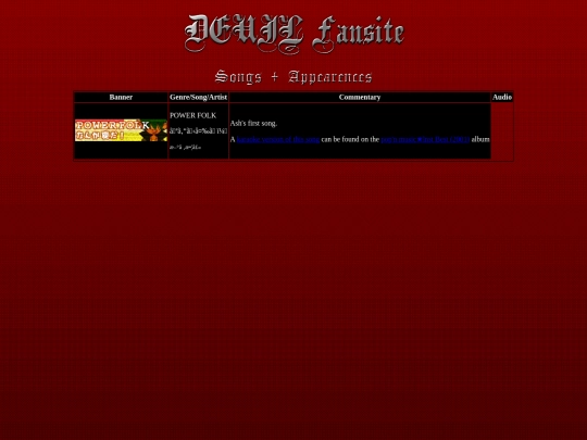 deuil/ash/songs screenshot