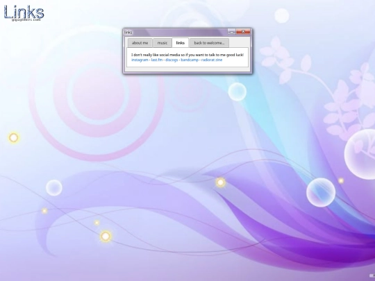 links screenshot