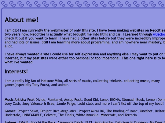 aboutme screenshot