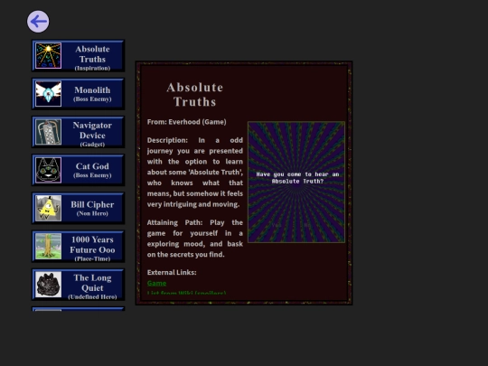bestiary screenshot