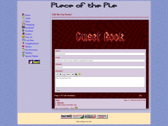 guestbook screenshot