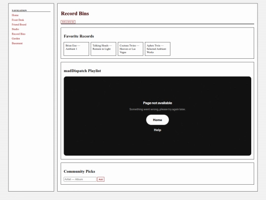 maddispatch_site/recordbins screenshot