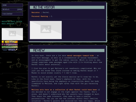 my writing/animorphs page/animorphs reviews/2_the_visitor screenshot