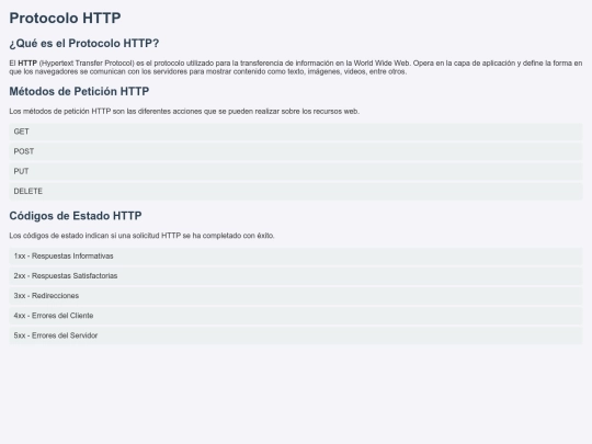 Protocolos de Html screenshot