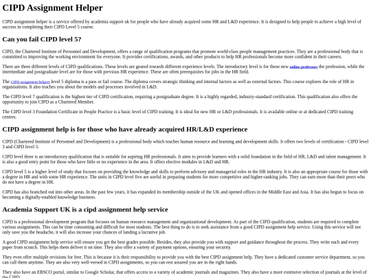 CIPD-Assignment-Helpers screenshot