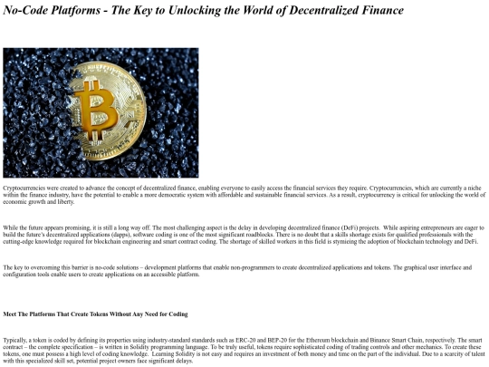 DecentralizedFinance screenshot