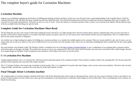 cavitationmachine screenshot