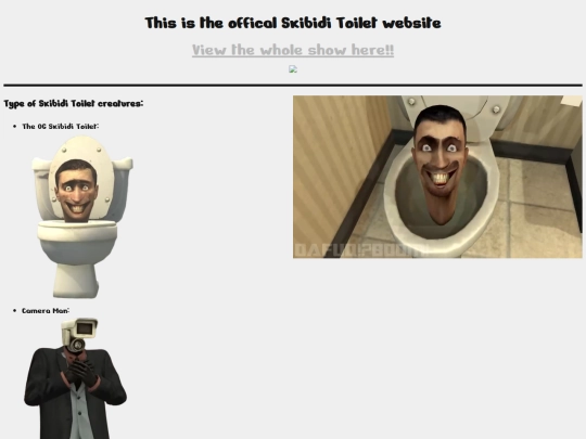 Skibiditoilet.site screenshot