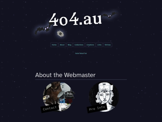 about/me screenshot