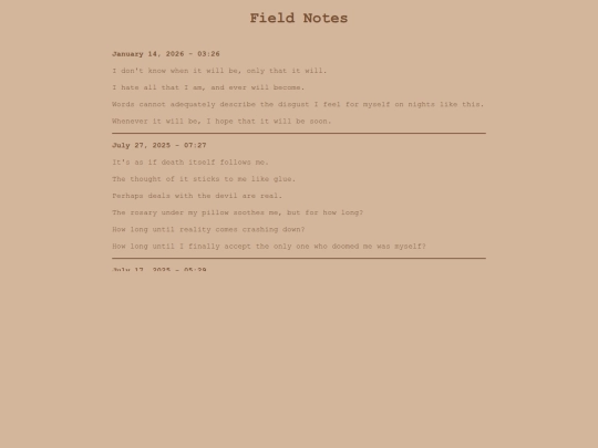 fieldnotes screenshot