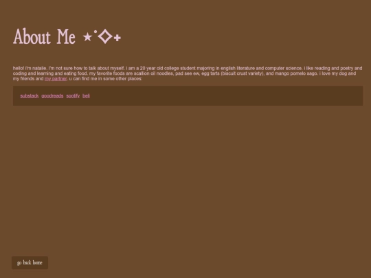 aboutme screenshot