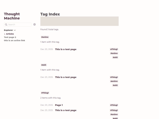 tags screenshot