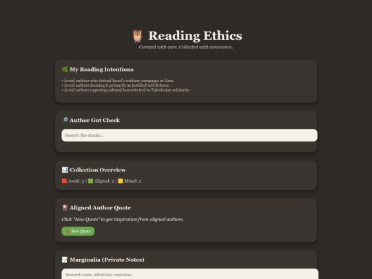 reading-dashboard screenshot