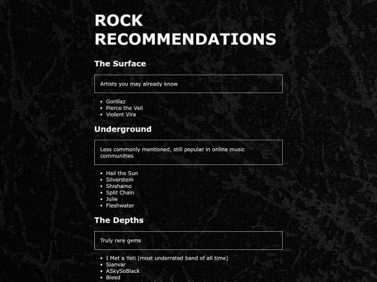 Rock screenshot