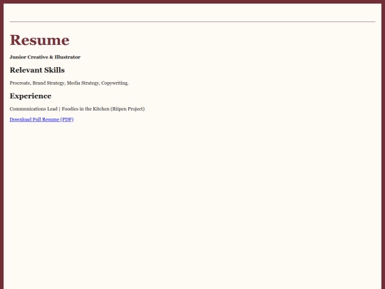 resume screenshot