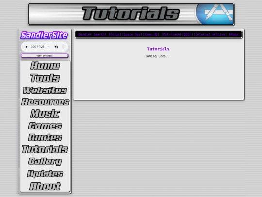 SandlerSite/Tutorials screenshot