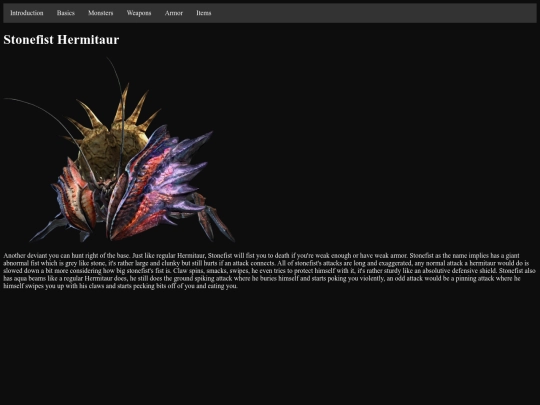 StonefistHermitaur screenshot