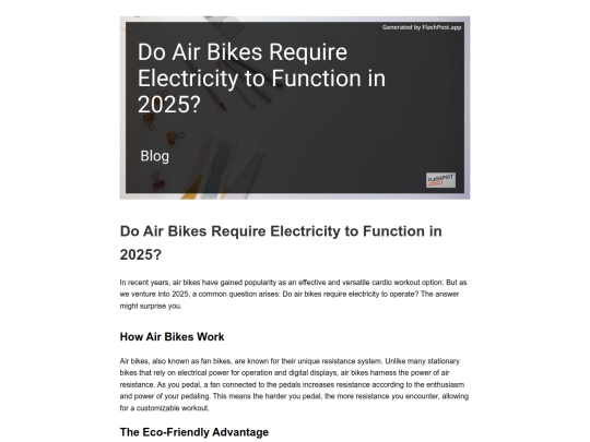 do-air-bikes-require-electricity-to-function-in-2025 screenshot