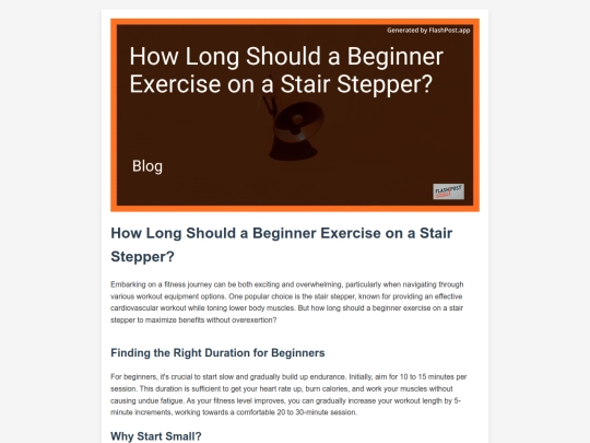 how-long-should-a-beginner-exercise-on-a-stair-stepper screenshot
