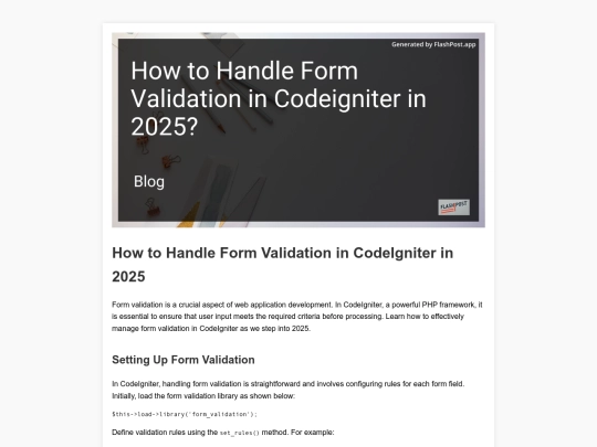 how-to-handle-form-validation-in-codeigniter-in-2025 screenshot