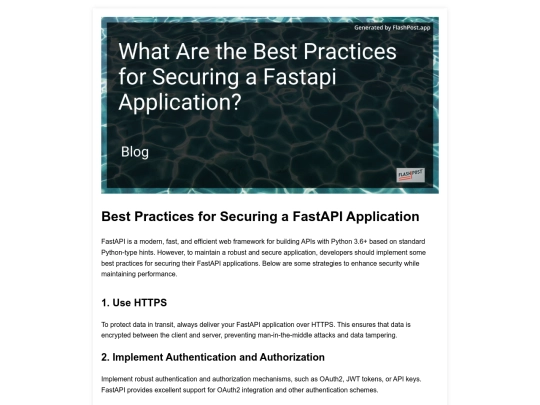 what-are-the-best-practices-for-securing-a-fastapi-application screenshot