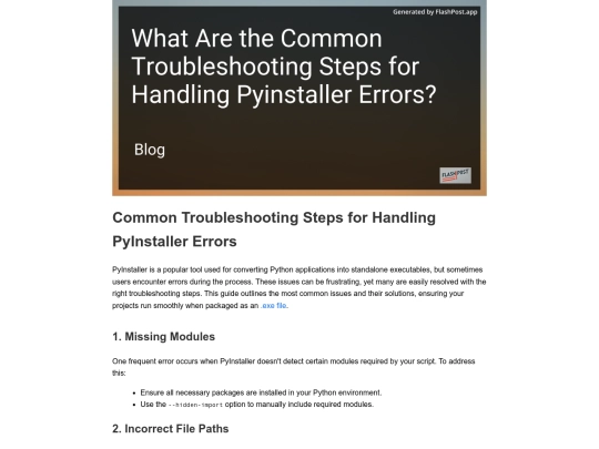 what-are-the-common-troubleshooting-steps-for-handling-pyinstaller-errors screenshot