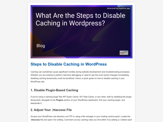 what-are-the-steps-to-disable-caching-in-wordpress screenshot