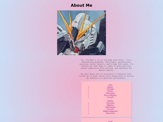 aboutme screenshot