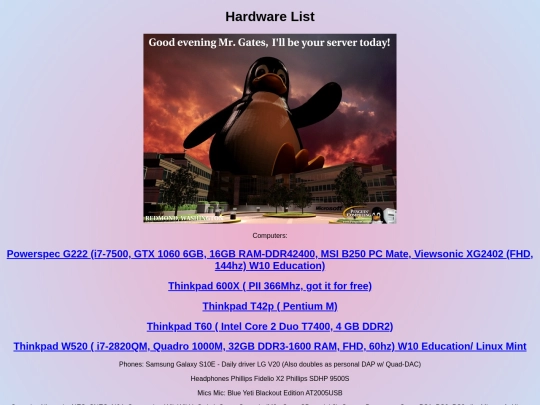 hardwarelist screenshot