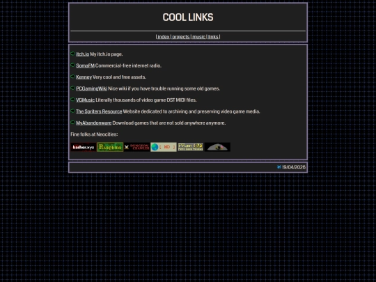 links screenshot