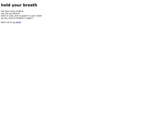 holdyourbreath screenshot