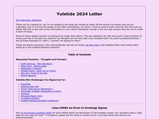 ExchangeLetters/Yuletide2024Letter screenshot